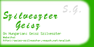 szilveszter geisz business card